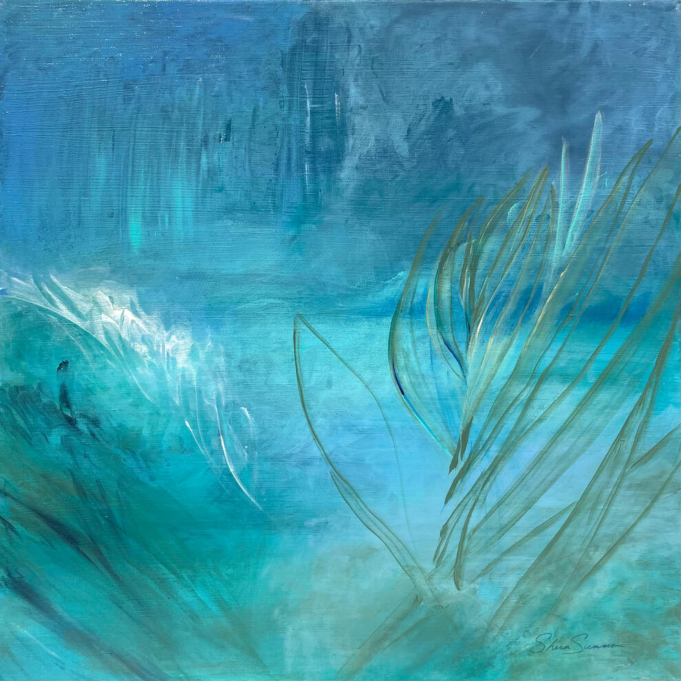 Caribbean Blue | 20x20 | $590